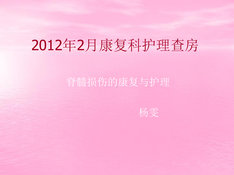 脊髓损伤康复2012年2月　课件.ppt_第1页