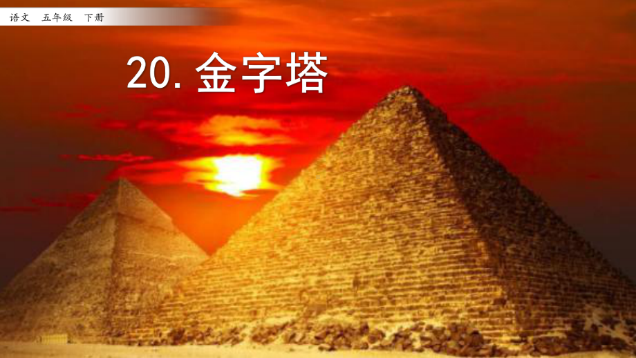 人教版五年级下册语文20-金字塔课件(新教材).pptx_第1页