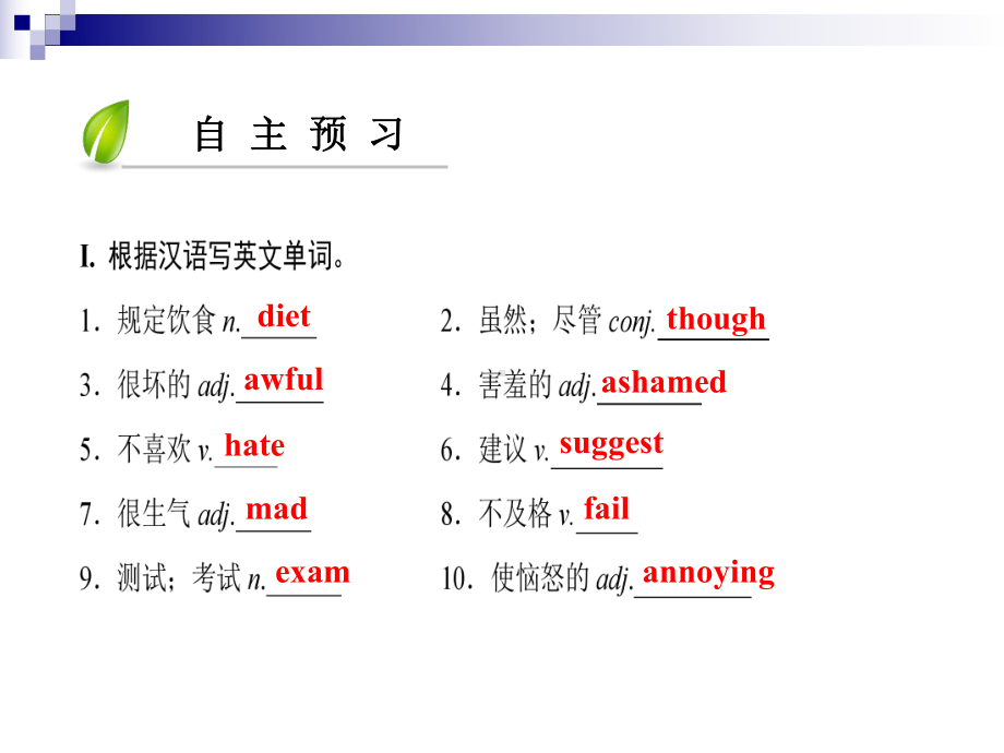 九年级英语上册Module2IdeasandviewpointsUnit4Problemsandadvice第1课时核心词汇讲解课件牛津深圳版.ppt（纯ppt,可能不含音视频素材）_第3页