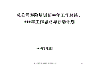 某大型保险金融公司培训计划课件.ppt