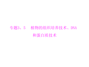 生物2013年高考复习课件：选修1 专题3、5 植物的组织培养技术、dna.ppt