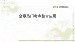 九年级数学上册第四章图形的相似全章热门考点整合应用习题课件.ppt