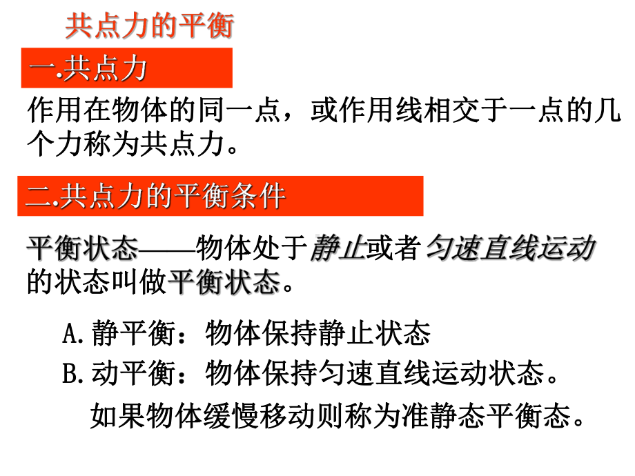 人教版高中物理《共点力的平衡》优秀课件.ppt_第2页