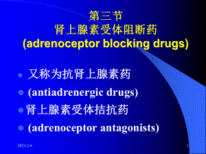 第三节肾上腺素受体阻断药(adrenoceptorblockingdrugs)课件.ppt