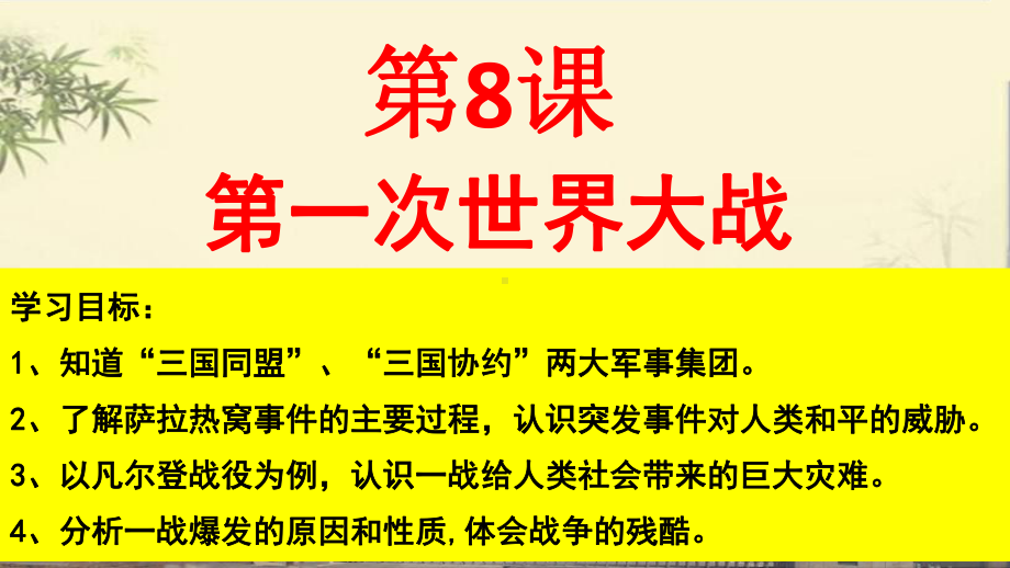 人教部编版历史九年级下册第一次世界大战教学课件.pptx_第2页