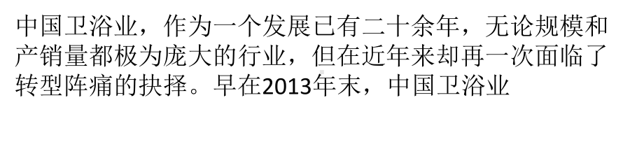 产品囤积难售卫浴行业转型遇困课件.pptx_第1页