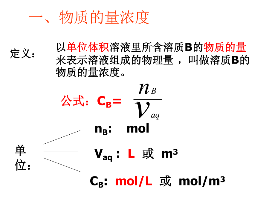 人教版化学必修一化学计量在实验中的应用物质的量浓度教学课件3.ppt_第3页