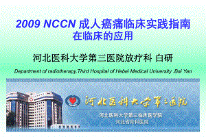 白研2009NCCN成人癌痛临床实践指南课件.ppt