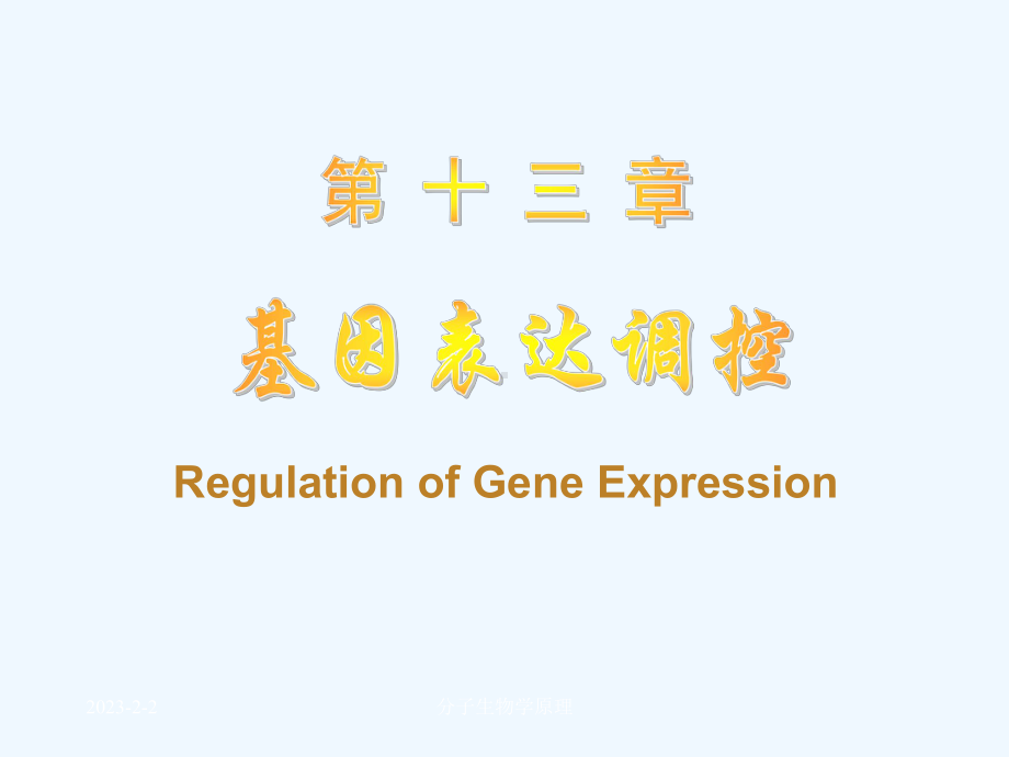 分子生物学原理基因表达调控课件.ppt_第1页