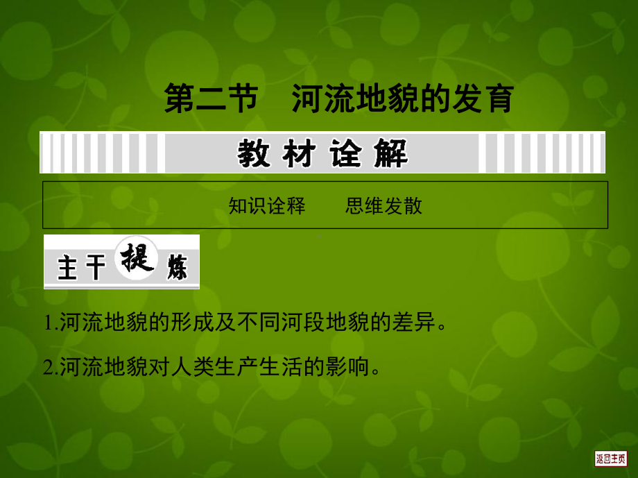 新课标考案2016湖北省郧县第二中学高考地理一轮复习用书《自然地理》第四单元 地表形态的塑造 第二节 河流地貌的发育课件 新人教版.ppt_第1页