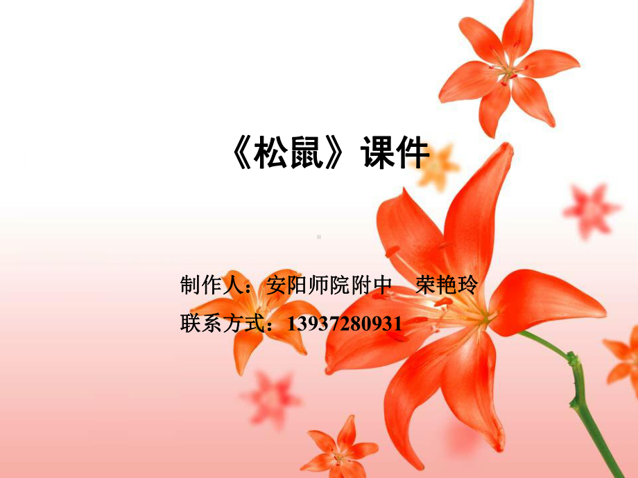 安阳师院附中荣艳玲课件《松鼠》.ppt_第1页