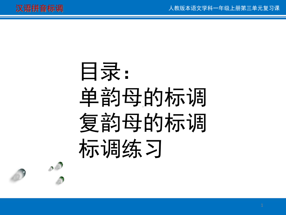 汉语拼音标调(课堂)课件.ppt_第1页