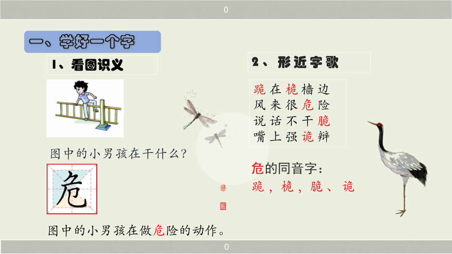 人教部编版二年级上册语文生字讲解+书法指导课件古诗两首.pptx_第2页