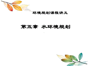 第五章水环境规划(必修)课件.ppt