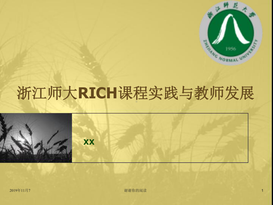 浙江师大RICH课程实践与教师发展课件.pptx_第1页