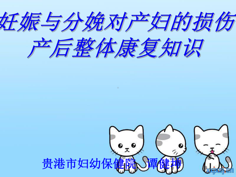 谭健坤—妊娠和分娩对产妇的损伤产后整体康复知识课件.ppt_第1页