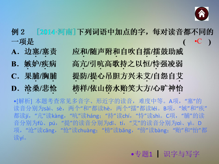 中考语文第二篇积累与运用专题1识字与写字复习课件苏教.pptx_第3页