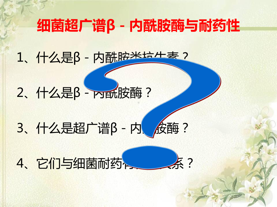 细菌超广谱β内酰胺酶与耐药性课件.ppt_第2页