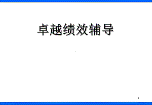 张永生卓越绩效辅导课件.ppt