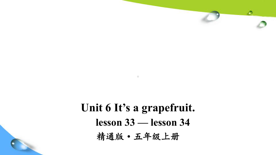 人教精通版五上英语lesson-33—lesson-34课件.ppt（纯ppt,可能不含音视频素材）_第1页