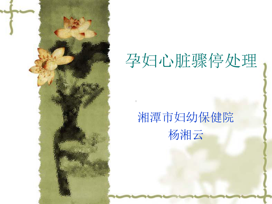 孕妇心脏骤停处理解析课件.ppt_第1页