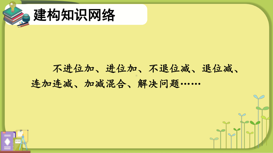 人教版二年级数学上册第二单元100以内的加法和减法(二)--整理和复习(2课时)课件.ppt_第2页