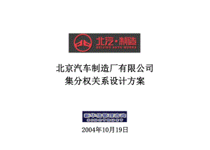 北京汽车制造厂有限公司战略规划实施及管理提升项目集分权关系重点课件.ppt