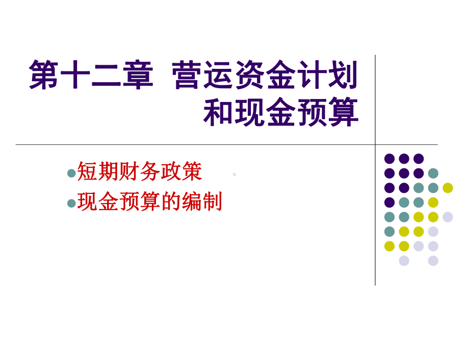 第12章营运资金计划和现金预算课件.ppt_第1页