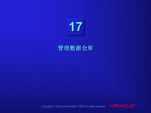 中文Les17-管理数据仓库--数据仓库教学课件-中文oracle99版.ppt