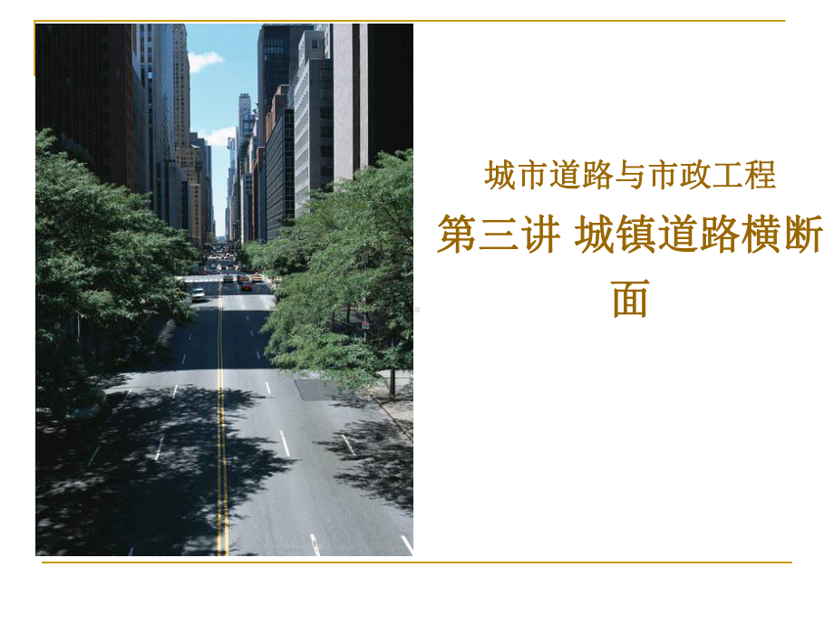 城市道路与市政工程第三讲城市道路横断面设计(全面)课件.ppt_第1页