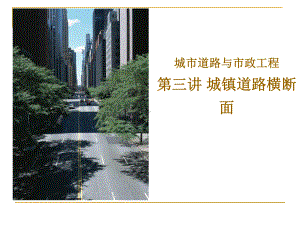 城市道路与市政工程第三讲城市道路横断面设计(全面)课件.ppt