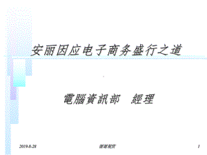 安丽因应电子商务盛行之道课件.ppt