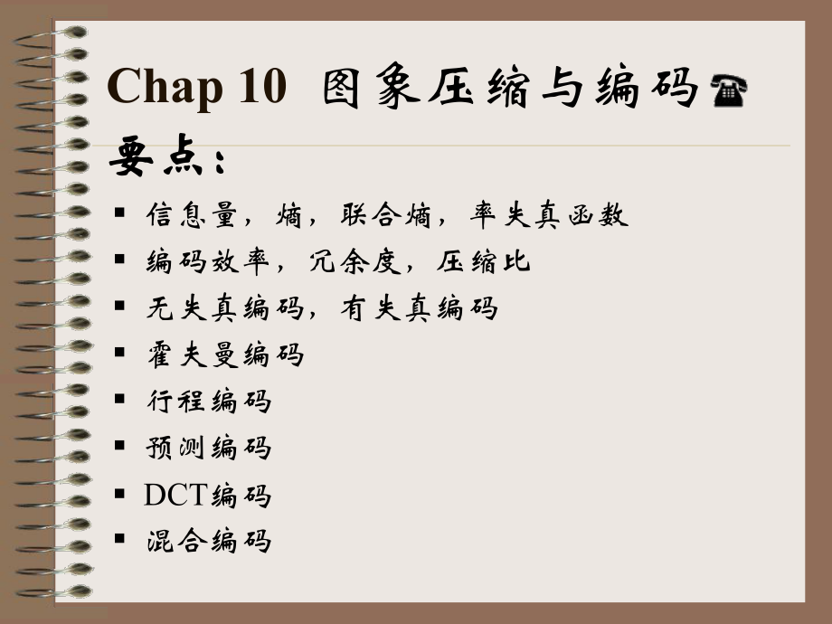 Chap10图象压缩与编码课件.ppt_第1页