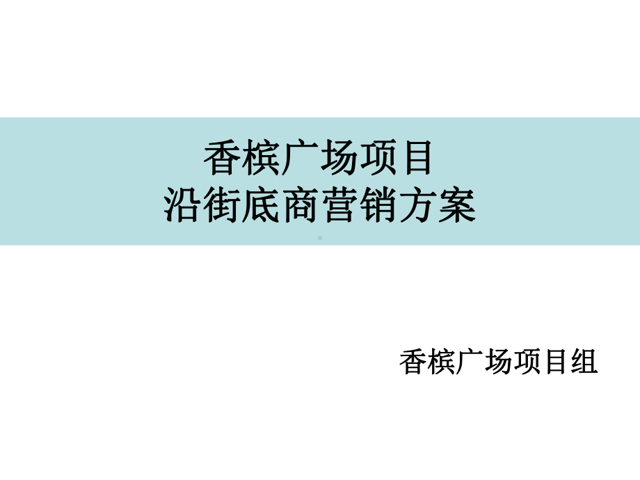 山东某广场商业项目沿街底商营销方案课件.ppt_第1页