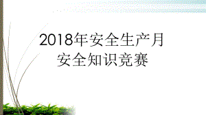 安全生产月安全知识竞赛模版课件.ppt