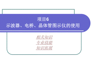 项目6示波器电桥晶体管图示仪的使用课件.ppt