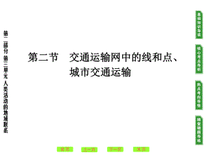 高考地理一轮复习：交通运输网中的线和点、城市交通运输人教课标版课件.ppt