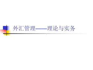 外汇管理理论与实务课件.ppt