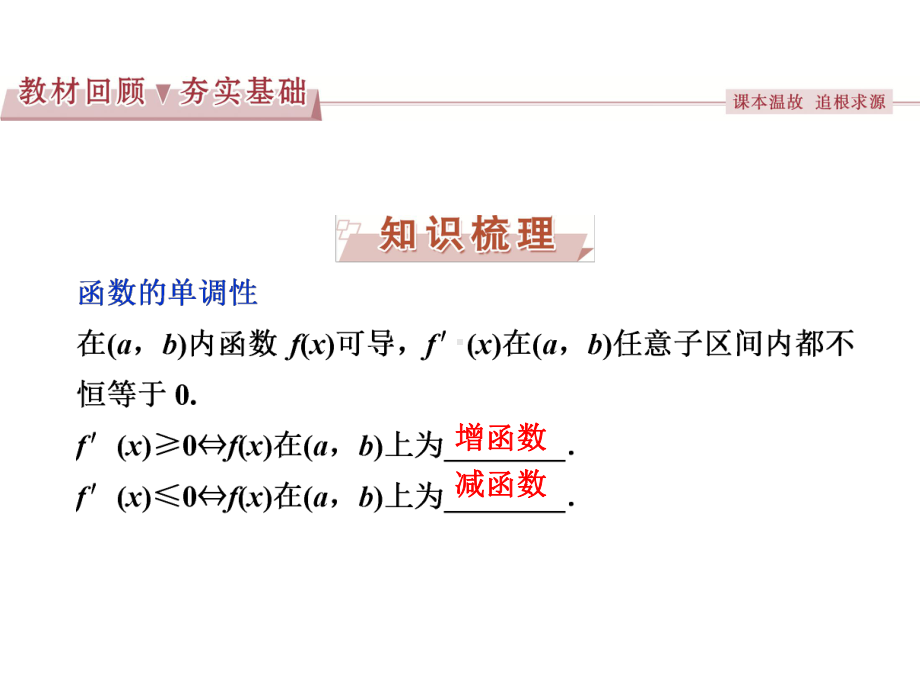 高考数学一轮复习第2章基本初等函数、导数及其应用第12讲导数与函数的单调性课件文北师大.ppt_第2页