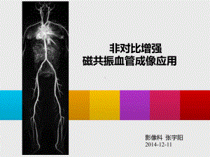 非对比增强磁共振血管成像应用影像FTP课件.ppt