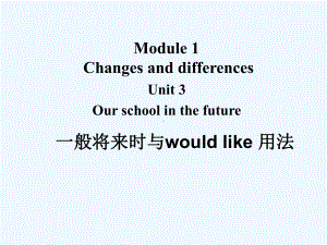 Module-1-Changes-and-differences-Unit-3-Our-school-in-the-future-一般将来时与would-like用法课件.ppt（纯ppt,可能不含音视频素材）