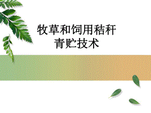 《牧草青贮技术》课件.ppt