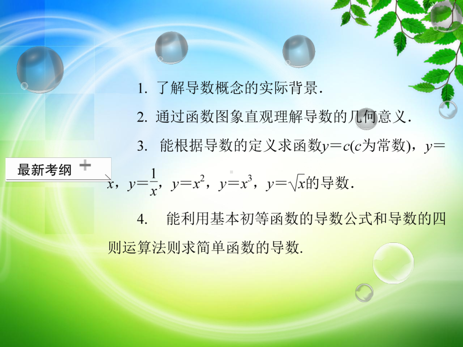 高考数学一轮复习人教A版导数的概念及运算名师公开课省级获奖课件1.ppt_第3页