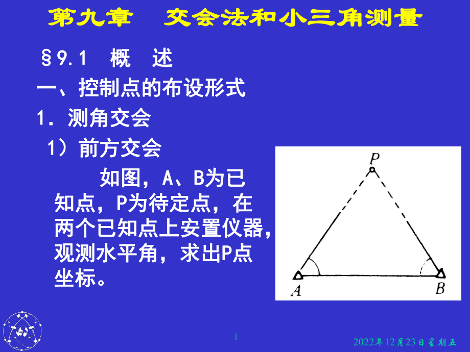 交会法和小三角测量课件.ppt_第1页