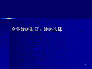 企业战略制订战略选择课件.ppt