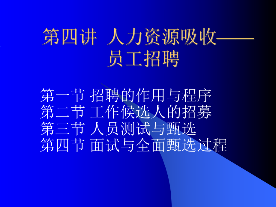 [经管营销]人力资源管理-第四讲-人力资源吸收简板课件.ppt_第1页