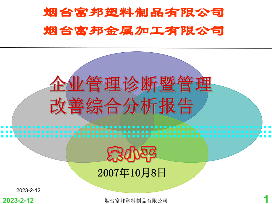 塑料企业管理诊断暨管理改善综合分析报告课件.ppt_第1页