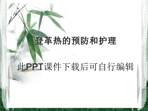 登革热的预防和护理医学课件.ppt