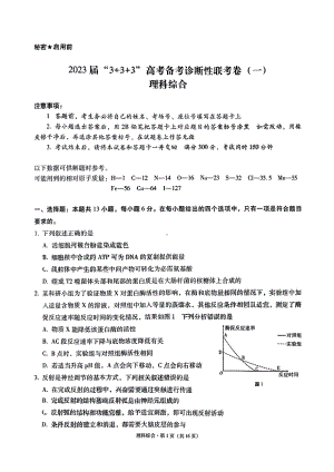 西南联盟“3+3+3”2023届高三备考诊断性联考（一）理科综合试卷+答案.pdf