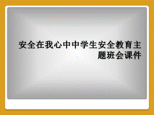 安全在我心中中学生安全教育主题班会课件.ppt